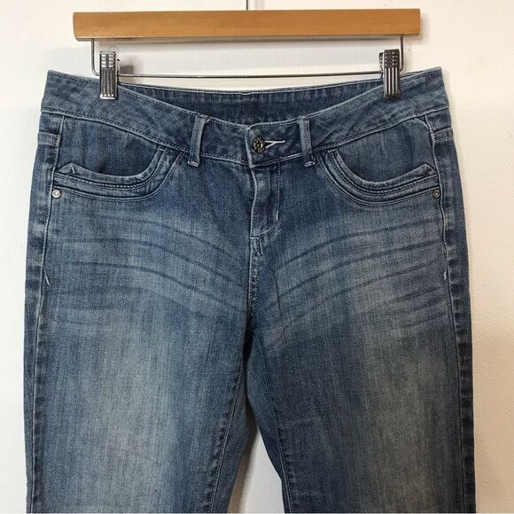 Simply Vera Denim Womens Capri Jeans Cropped Straight Flap Pockets Size 8 - Picture 2 of 13